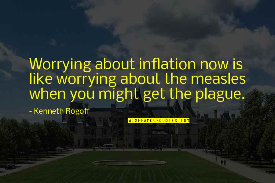 Best Inflation Quotes By Kenneth Rogoff: Worrying about inflation now is like worrying about