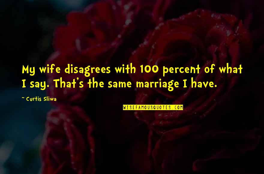 Best Instagram Tag For Quotes By Curtis Sliwa: My wife disagrees with 100 percent of what