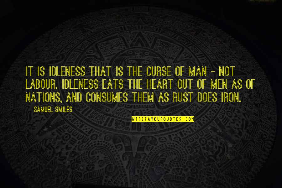 Best Iron Man Quotes By Samuel Smiles: It is idleness that is the curse of