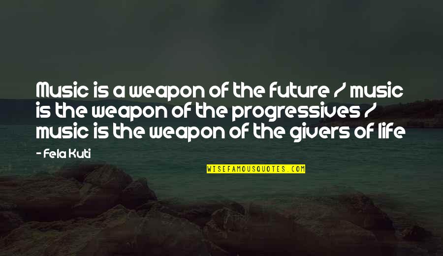 Best Ironman Inspirational Quotes By Fela Kuti: Music is a weapon of the future /