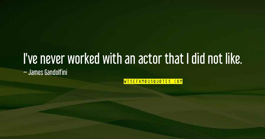 Best James Gandolfini Quotes By James Gandolfini: I've never worked with an actor that I Best James Gandolfini Quotes By James Gandolfini: I've never worked with an actor that I