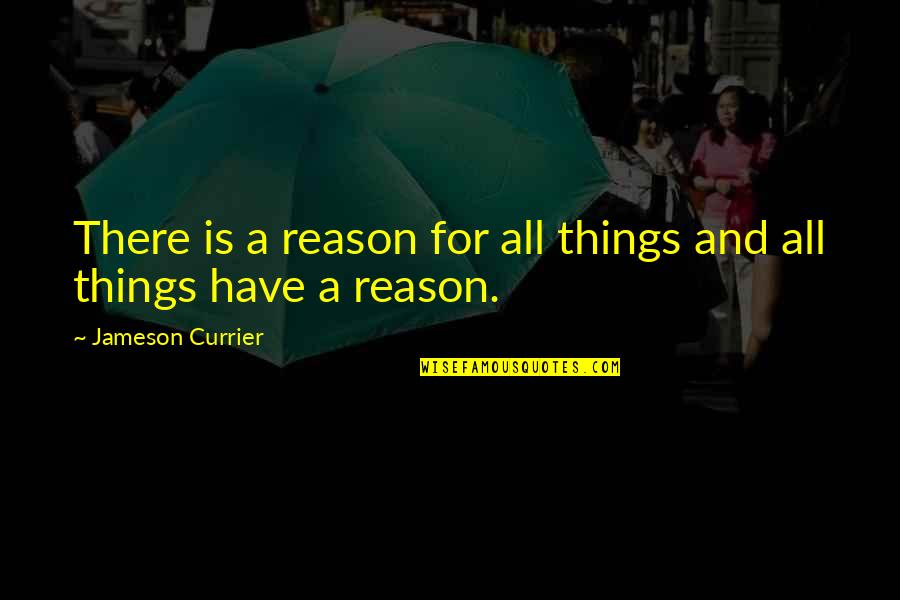 Best Jameson Quotes By Jameson Currier: There is a reason for all things and