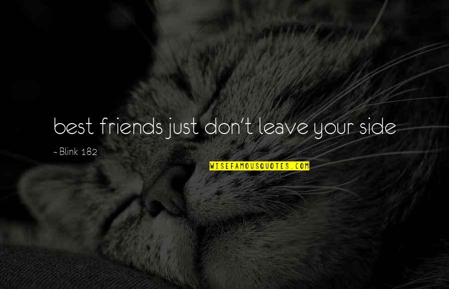 Best Just Friends Quotes By Blink-182: best friends just don't leave your side