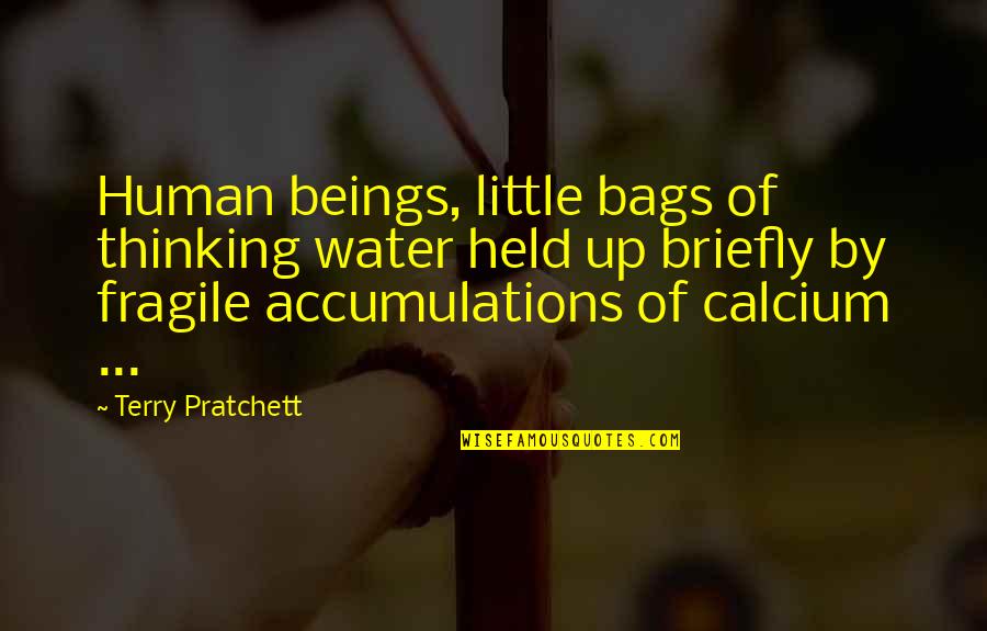 Best Kindergarten Teacher Quotes By Terry Pratchett: Human beings, little bags of thinking water held