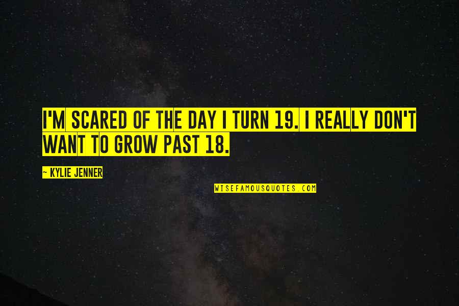 Best Kylie Jenner Quotes By Kylie Jenner: I'm scared of the day I turn 19.