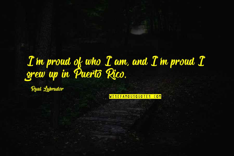 Best Labrador Quotes By Raul Labrador: I'm proud of who I am, and I'm
