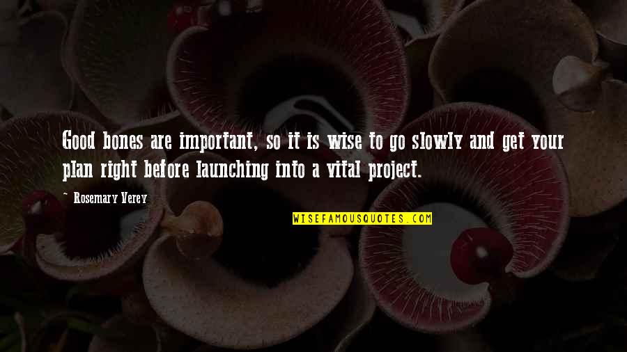 Best Launching Quotes By Rosemary Verey: Good bones are important, so it is wise Best Launching Quotes By Rosemary Verey: Good bones are important, so it is wise