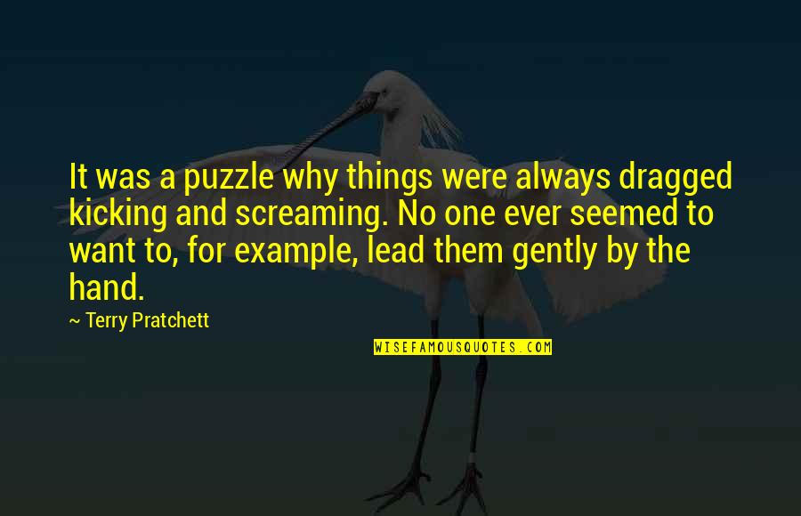 Best Lead By Example Quotes By Terry Pratchett: It was a puzzle why things were always