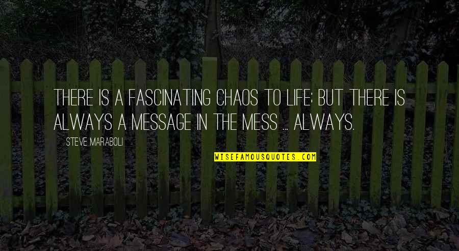 Best Life Message Quotes By Steve Maraboli: There is a fascinating chaos to life; but