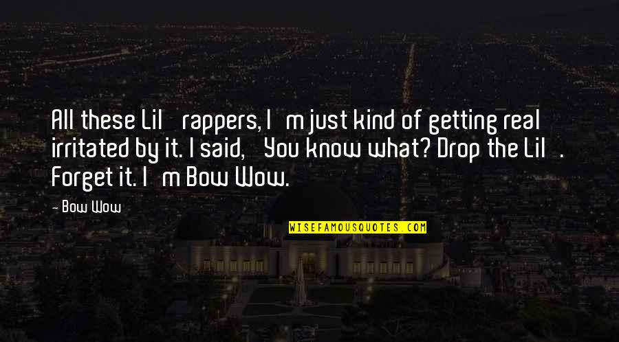 Best Lil B Quotes By Bow Wow: All these Lil' rappers, I'm just kind of