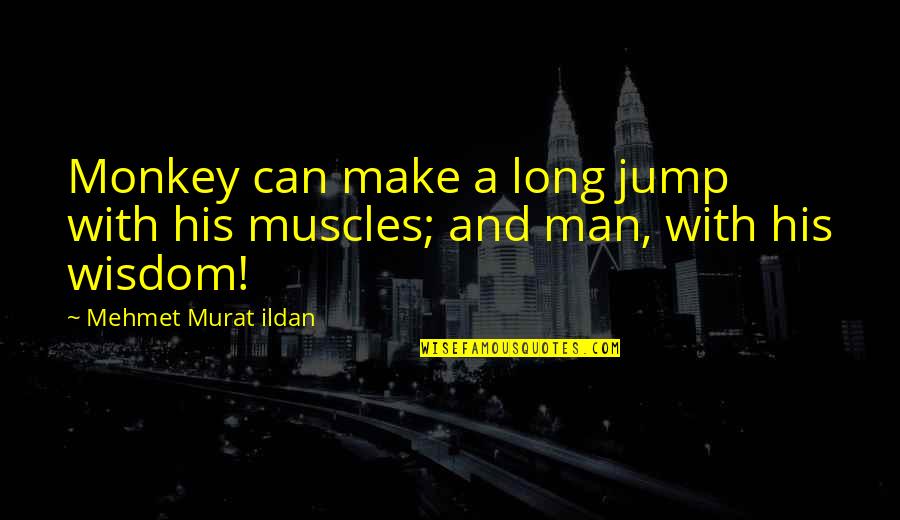 Best Long Jump Quotes By Mehmet Murat Ildan: Monkey can make a long jump with his