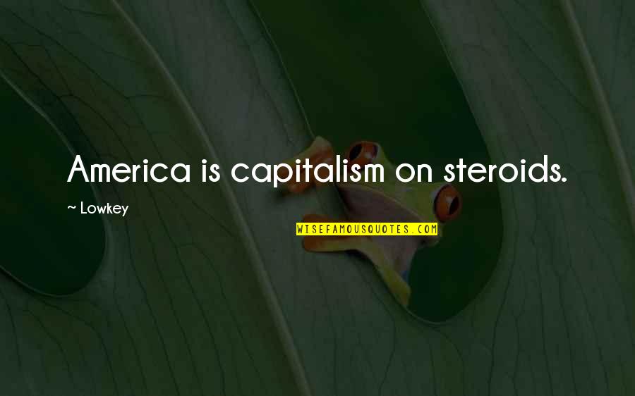 Best Lowkey Quotes By Lowkey: America is capitalism on steroids.