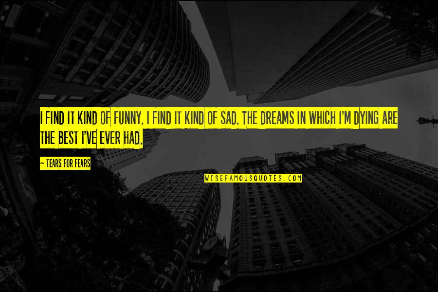 Best Lyrics Quotes By Tears For Fears: I find it kind of funny. I find