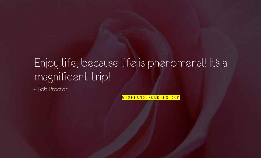 Best Magnificent Quotes By Bob Proctor: Enjoy life, because life is phenomenal! It's a