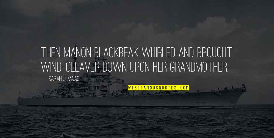 Best Manon Blackbeak Quotes By Sarah J. Maas: Then Manon Blackbeak whirled and brought Wind-Cleaver down