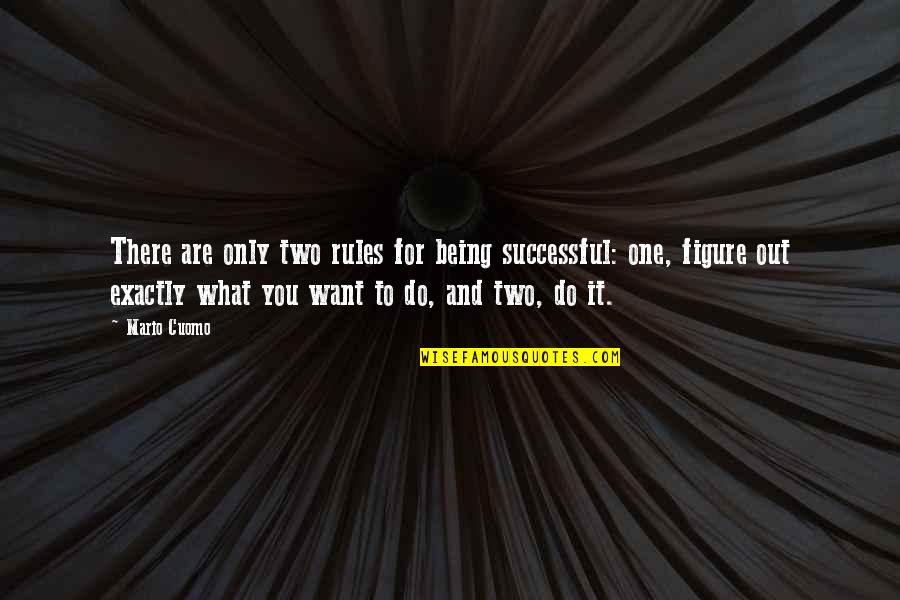 Best Mario Cuomo Quotes By Mario Cuomo: There are only two rules for being successful: