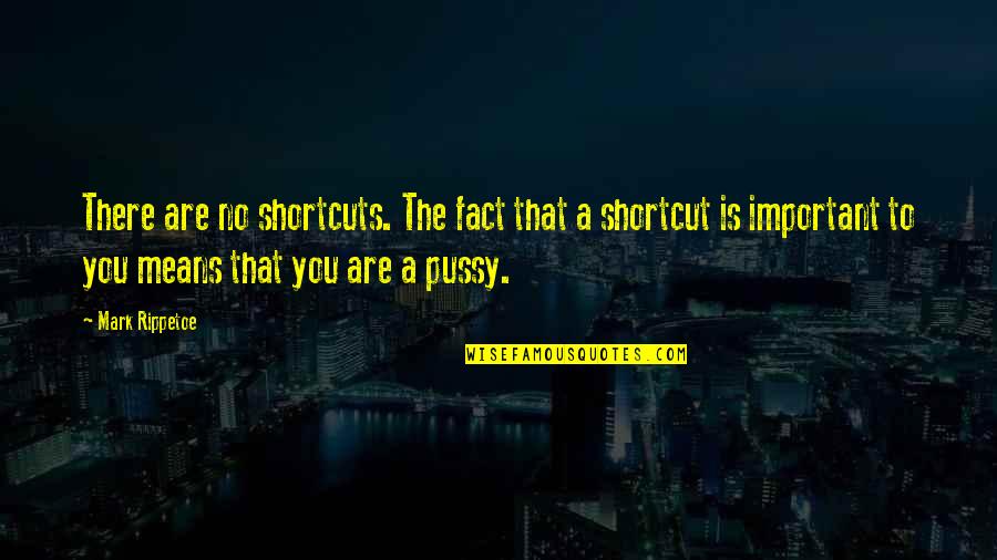 Best Mark Rippetoe Quotes By Mark Rippetoe: There are no shortcuts. The fact that a