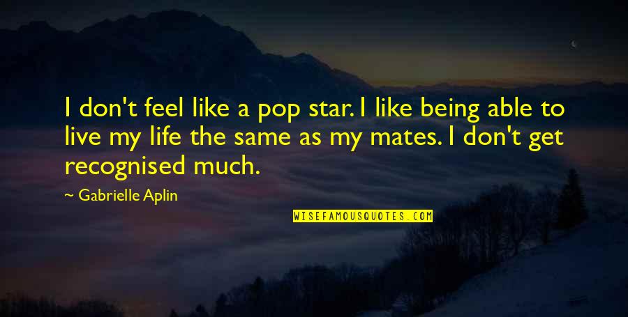 Best Mates For Life Quotes By Gabrielle Aplin: I don't feel like a pop star. I