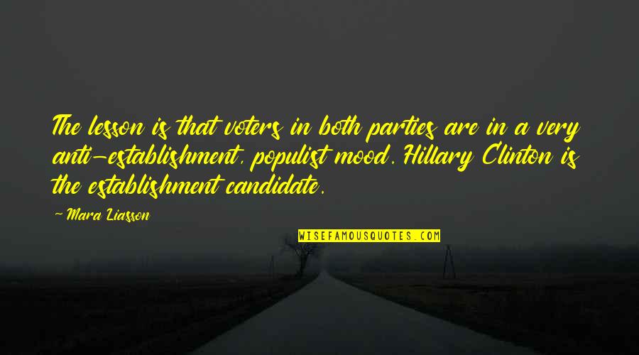 Best Mood Off Quotes By Mara Liasson: The lesson is that voters in both parties