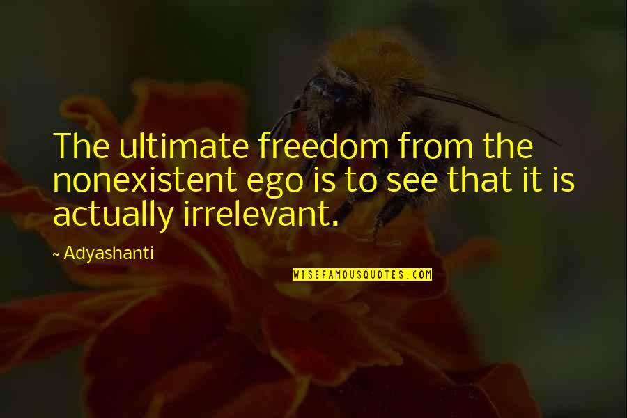 Best Mortal Kombat Quotes By Adyashanti: The ultimate freedom from the nonexistent ego is