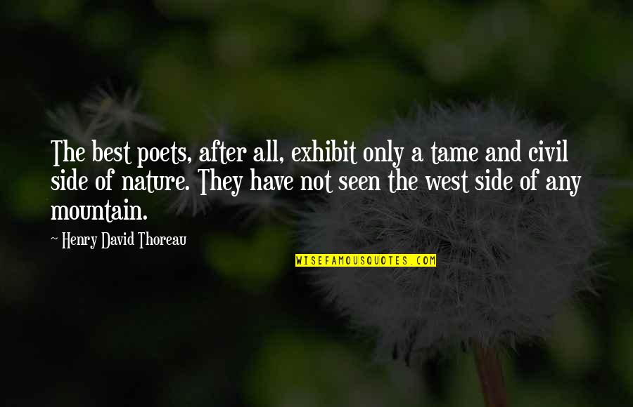 Best Mountain Quotes By Henry David Thoreau: The best poets, after all, exhibit only a