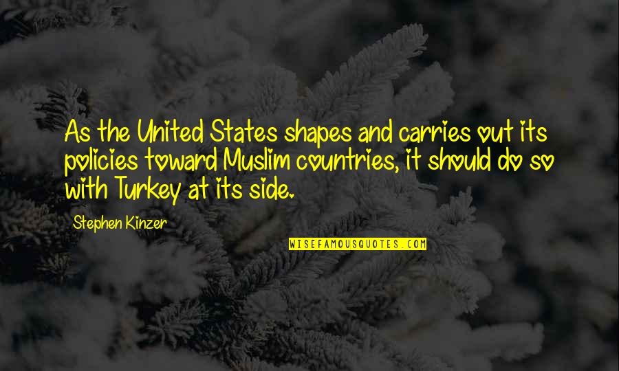 Best Muslim Quotes By Stephen Kinzer: As the United States shapes and carries out