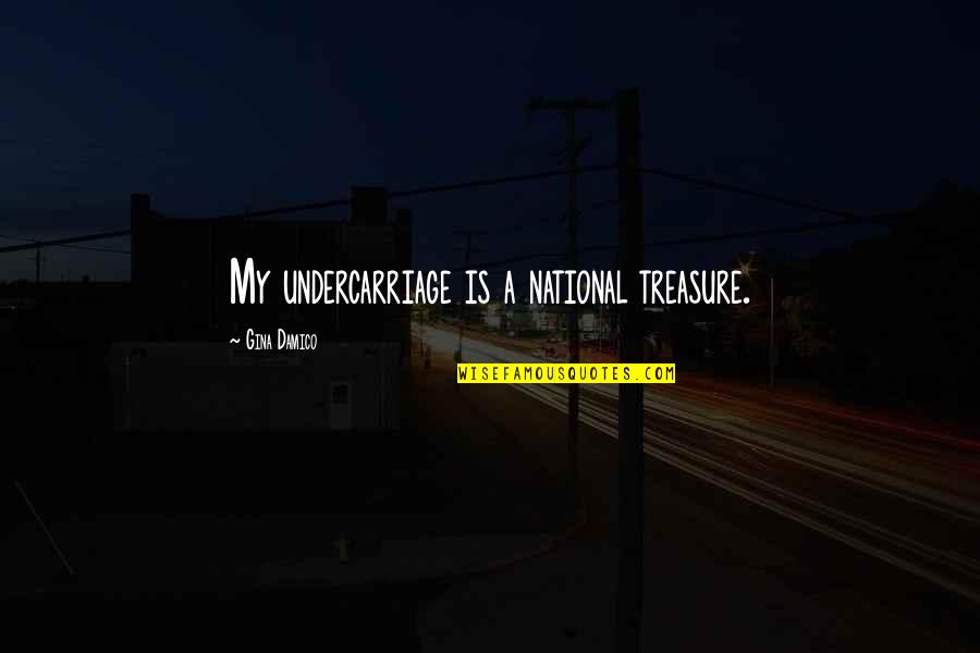 Best National Treasure Quotes By Gina Damico: My undercarriage is a national treasure.