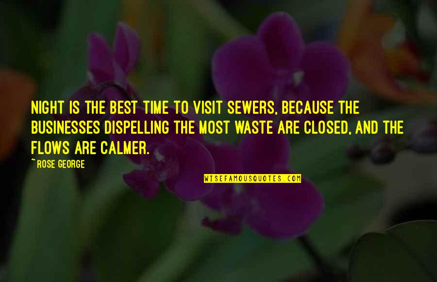 Best Night Time Quotes By Rose George: Night is the best time to visit sewers,