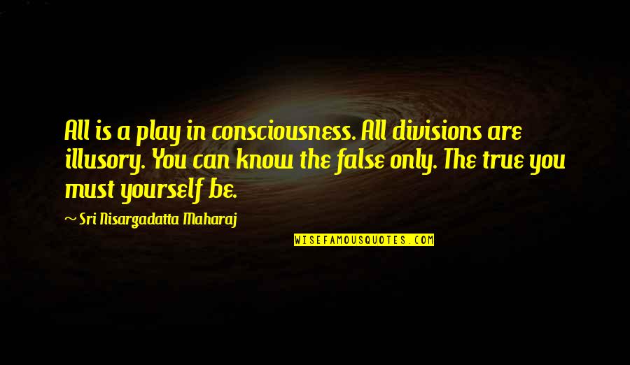 Best Nisargadatta Quotes By Sri Nisargadatta Maharaj: All is a play in consciousness. All divisions