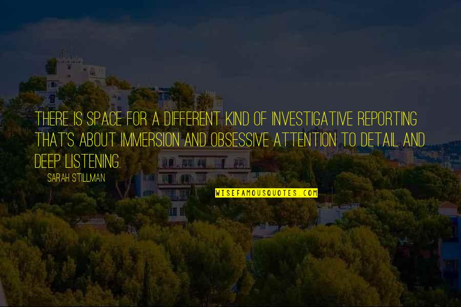 Best Obsessive Quotes By Sarah Stillman: There is space for a different kind of Best Obsessive Quotes By Sarah Stillman: There is space for a different kind of