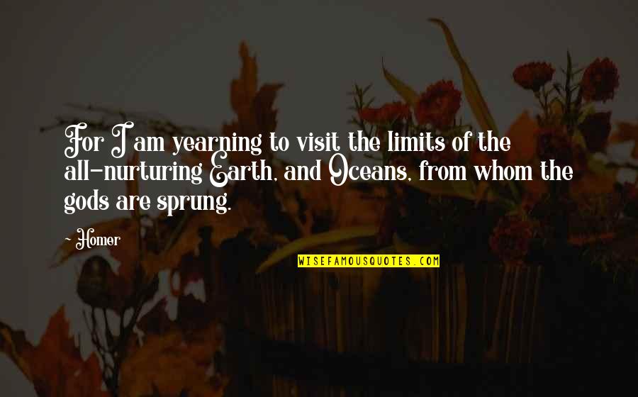 Best Oceans Quotes By Homer: For I am yearning to visit the limits