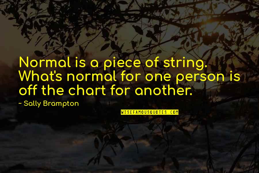 Best One Piece Quotes By Sally Brampton: Normal is a piece of string. What's normal