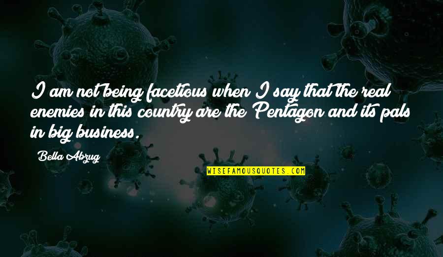 Best Pals Quotes By Bella Abzug: I am not being facetious when I say