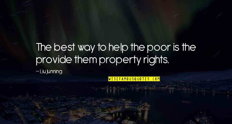 Best Patriotic Quotes By Liu Junning: The best way to help the poor is