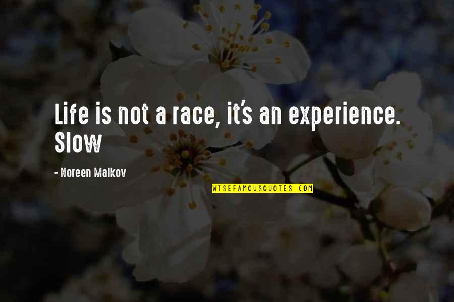 Best Pediatrician Quotes By Noreen Malkov: Life is not a race, it's an experience.