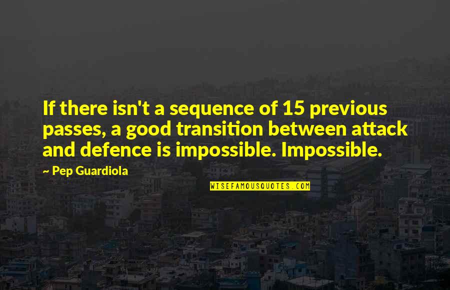 Best Pep Guardiola Quotes By Pep Guardiola: If there isn't a sequence of 15 previous