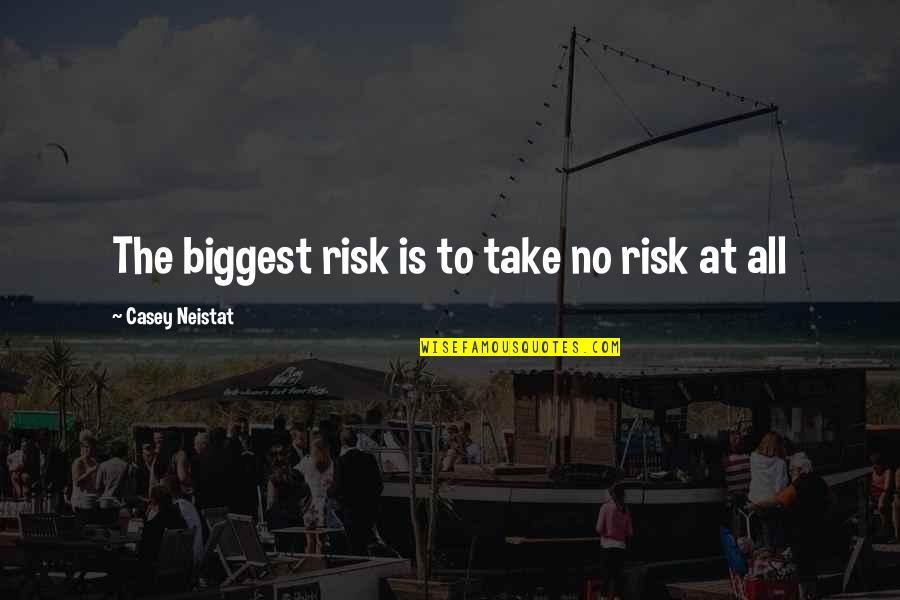 Best Peralta Quotes By Casey Neistat: The biggest risk is to take no risk