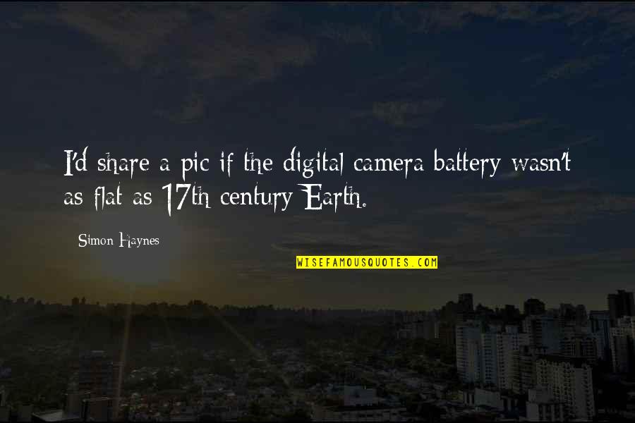 Best Pic Quotes By Simon Haynes: I'd share a pic if the digital camera