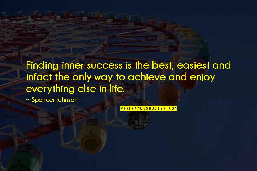 Best Positive And Inspirational Quotes By Spencer Johnson: Finding inner success is the best, easiest and