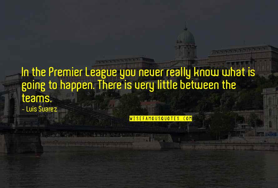 Best Premier League Quotes By Luis Suarez: In the Premier League you never really know