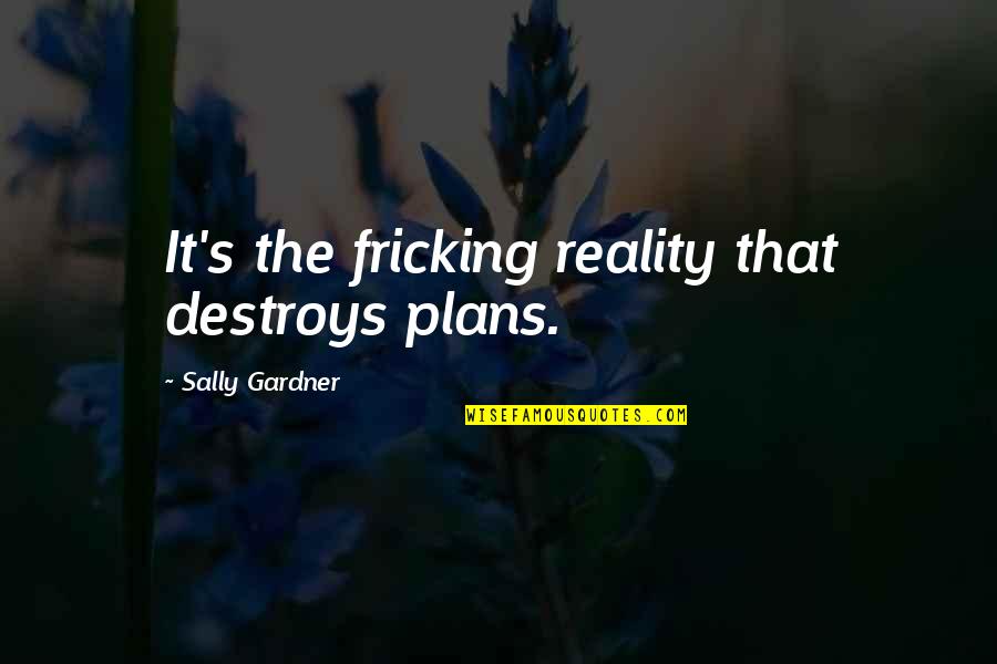 Best Project Management Quotes By Sally Gardner: It's the fricking reality that destroys plans.