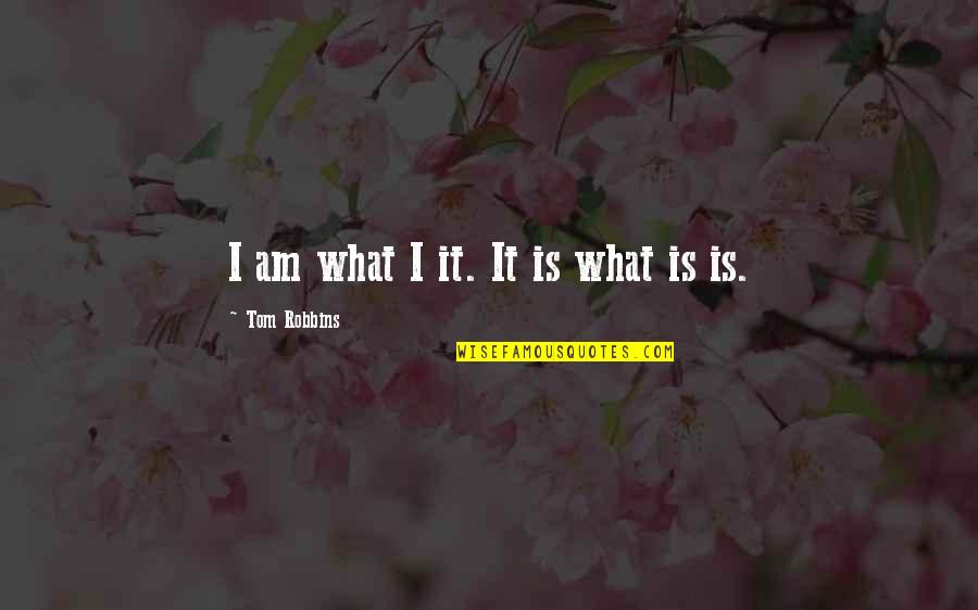 Best Ps I Love You Quotes By Tom Robbins: I am what I it. It is what