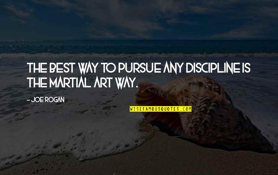 Best Pursue Quotes By Joe Rogan: The best way to pursue any discipline is