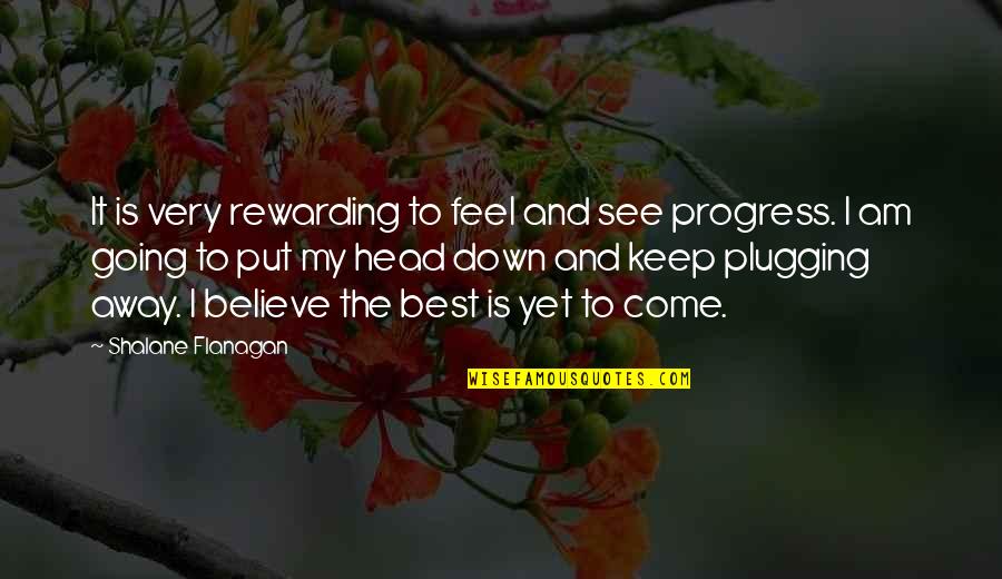 Best Put Down Quotes By Shalane Flanagan: It is very rewarding to feel and see