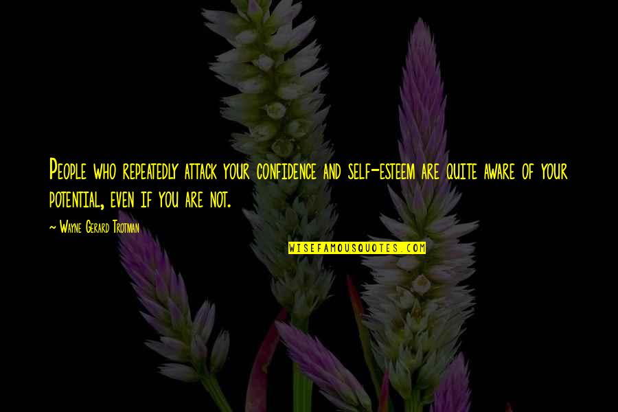 Best Quotable Quotes By Wayne Gerard Trotman: People who repeatedly attack your confidence and self-esteem