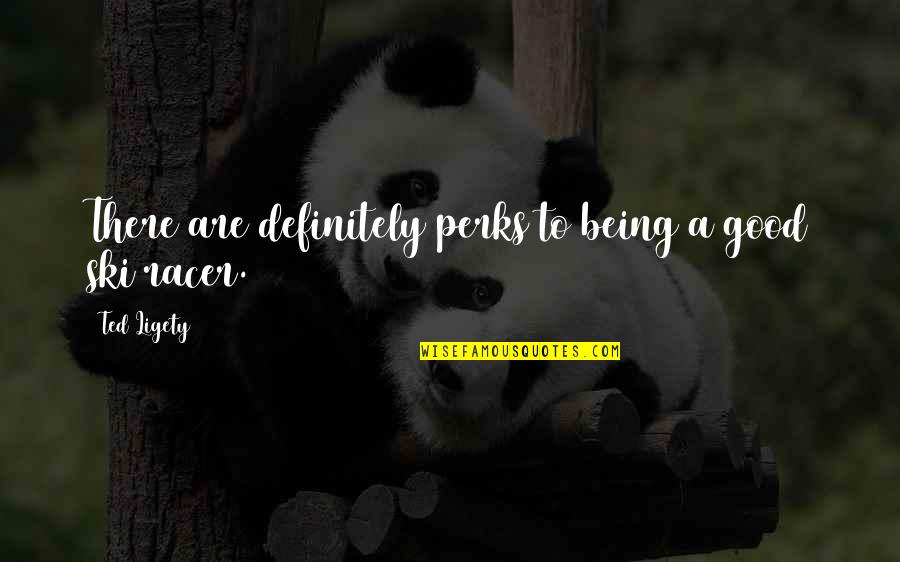 Best Racer Quotes By Ted Ligety: There are definitely perks to being a good