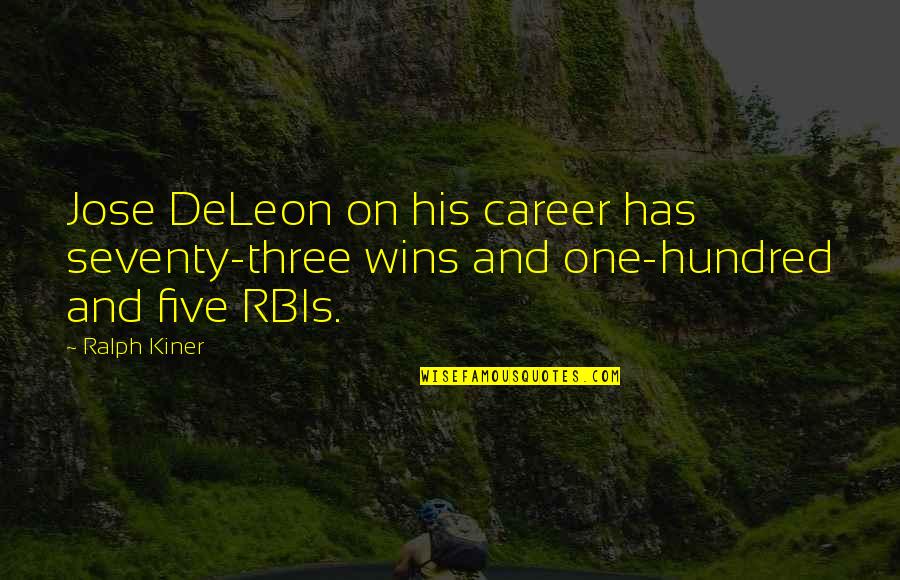 Best Ralph Kiner Quotes By Ralph Kiner: Jose DeLeon on his career has seventy-three wins