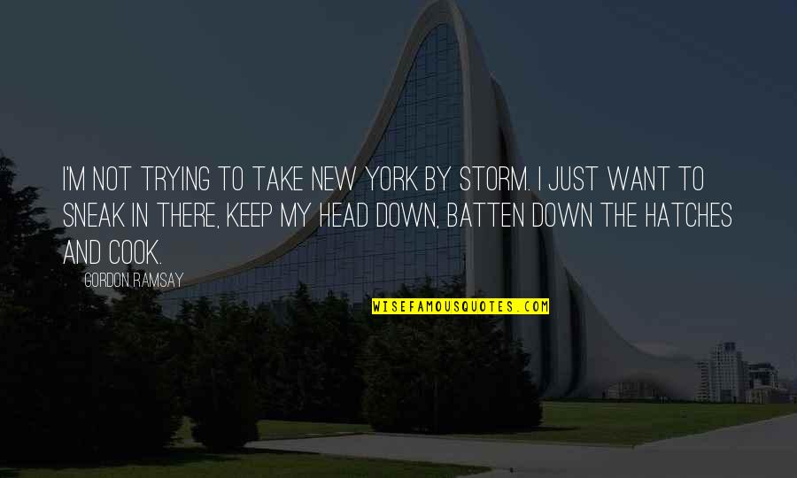 Best Ramsay Quotes By Gordon Ramsay: I'm not trying to take New York by Best Ramsay Quotes By Gordon Ramsay: I'm not trying to take New York by