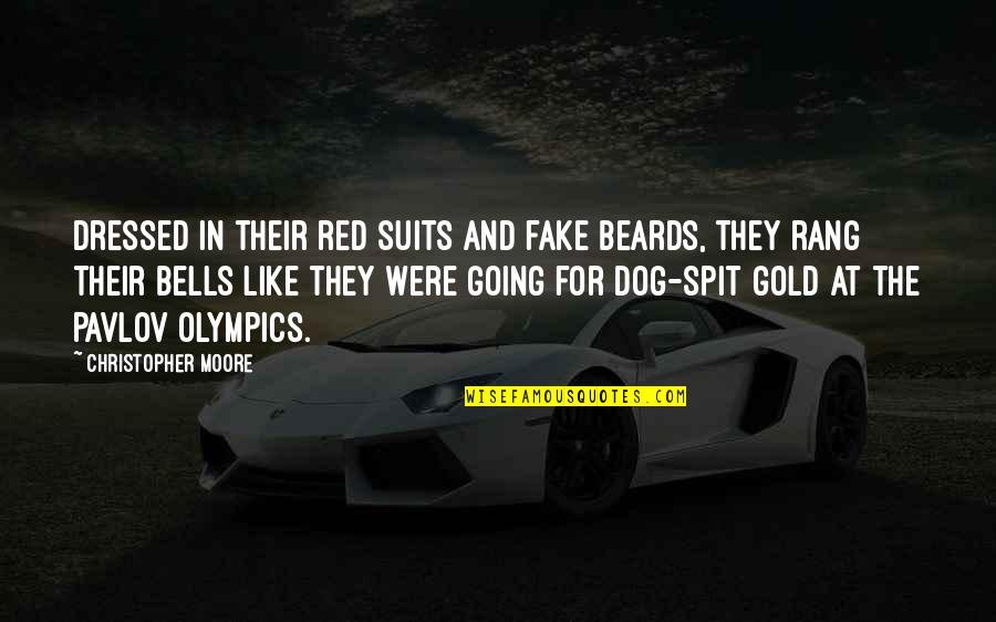 Best Red Dog Quotes By Christopher Moore: Dressed in their red suits and fake beards,