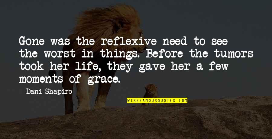 Best Reflexive Quotes By Dani Shapiro: Gone was the reflexive need to see the Best Reflexive Quotes By Dani Shapiro: Gone was the reflexive need to see the